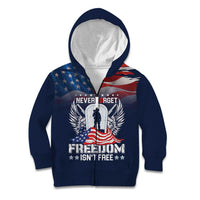 Never Forget Freedom American Memorial Day Personalized Kid Hoodie