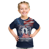 Never Forget Freedom American Memorial Day Personalized Kid T Shirt