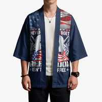 Never Forget Freedom American Memorial Day Personalized Kimono