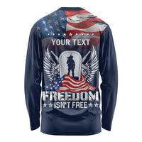 Never Forget Freedom American Memorial Day Personalized Long Sleeve Shirt