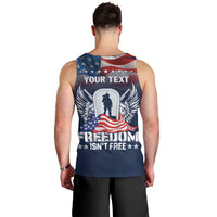 Never Forget Freedom American Memorial Day Personalized Men Tank Top