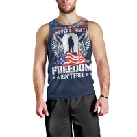 Never Forget Freedom American Memorial Day Personalized Men Tank Top