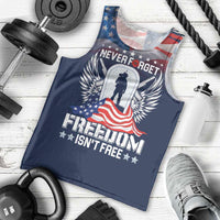 Never Forget Freedom American Memorial Day Personalized Men Tank Top