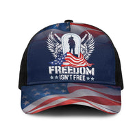 Never Forget Freedom American Memorial Day Mesh Trucker Cap