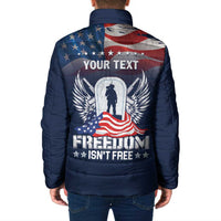 Never Forget Freedom American Memorial Day Personalized Padded Jacket
