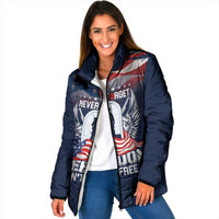 Never Forget Freedom American Memorial Day Personalized Padded Jacket