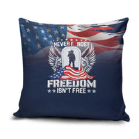 Never Forget Freedom American Memorial Day Pillow Cover