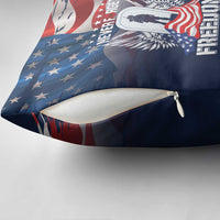 Never Forget Freedom American Memorial Day Pillow Cover