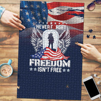 Never Forget Freedom American Memorial Day Puzzle