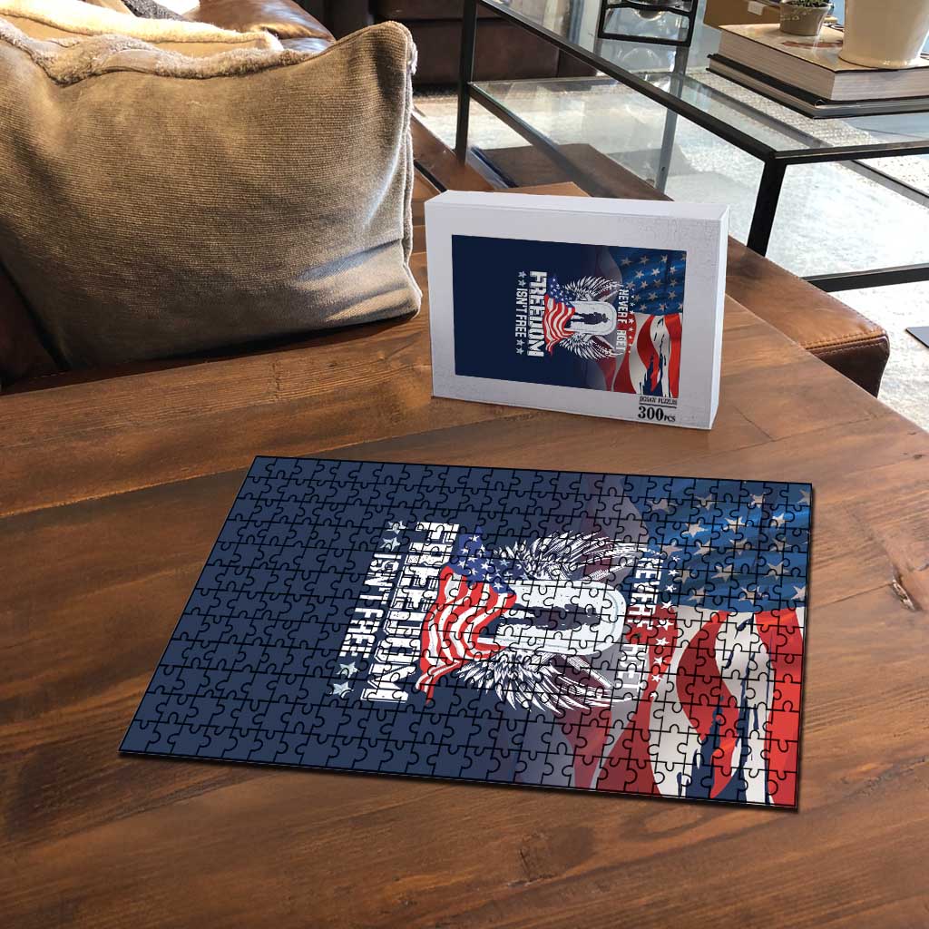 Never Forget Freedom American Memorial Day Puzzle