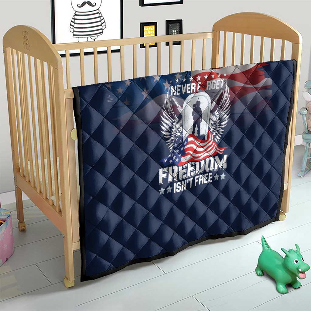 Never Forget Freedom American Memorial Day Quilt