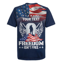 Never Forget Freedom American Memorial Day Personalized Rugby Jersey
