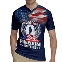 Never Forget Freedom American Memorial Day Personalized Rugby Jersey