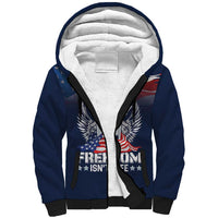 Never Forget Freedom American Memorial Day Personalized Sherpa Hoodie