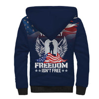 Never Forget Freedom American Memorial Day Personalized Sherpa Hoodie
