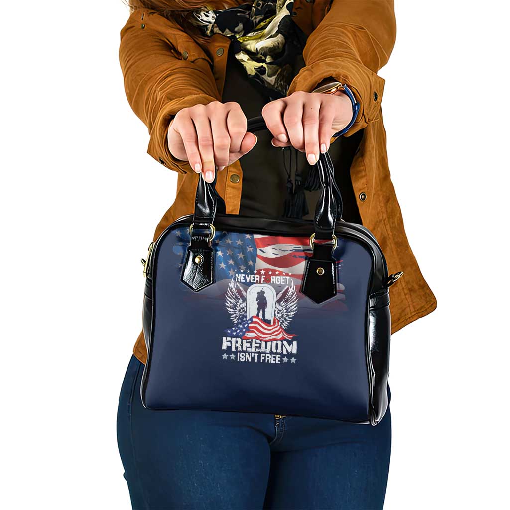 Never Forget Freedom American Memorial Day Shoulder Handbag