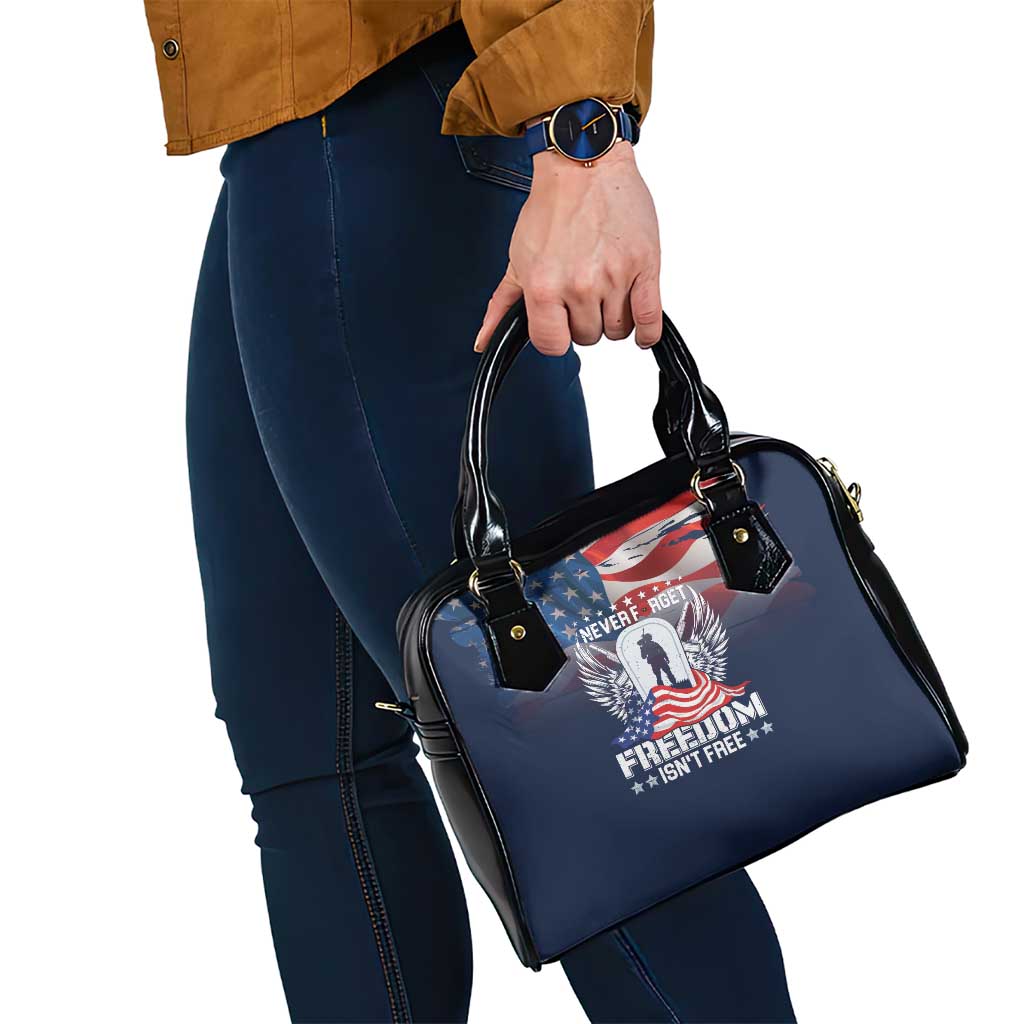 Never Forget Freedom American Memorial Day Shoulder Handbag