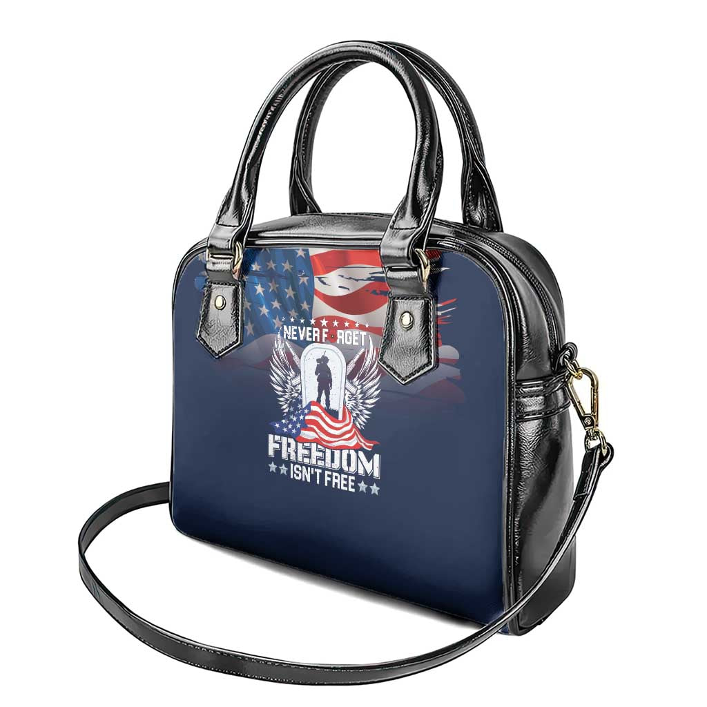 Never Forget Freedom American Memorial Day Shoulder Handbag