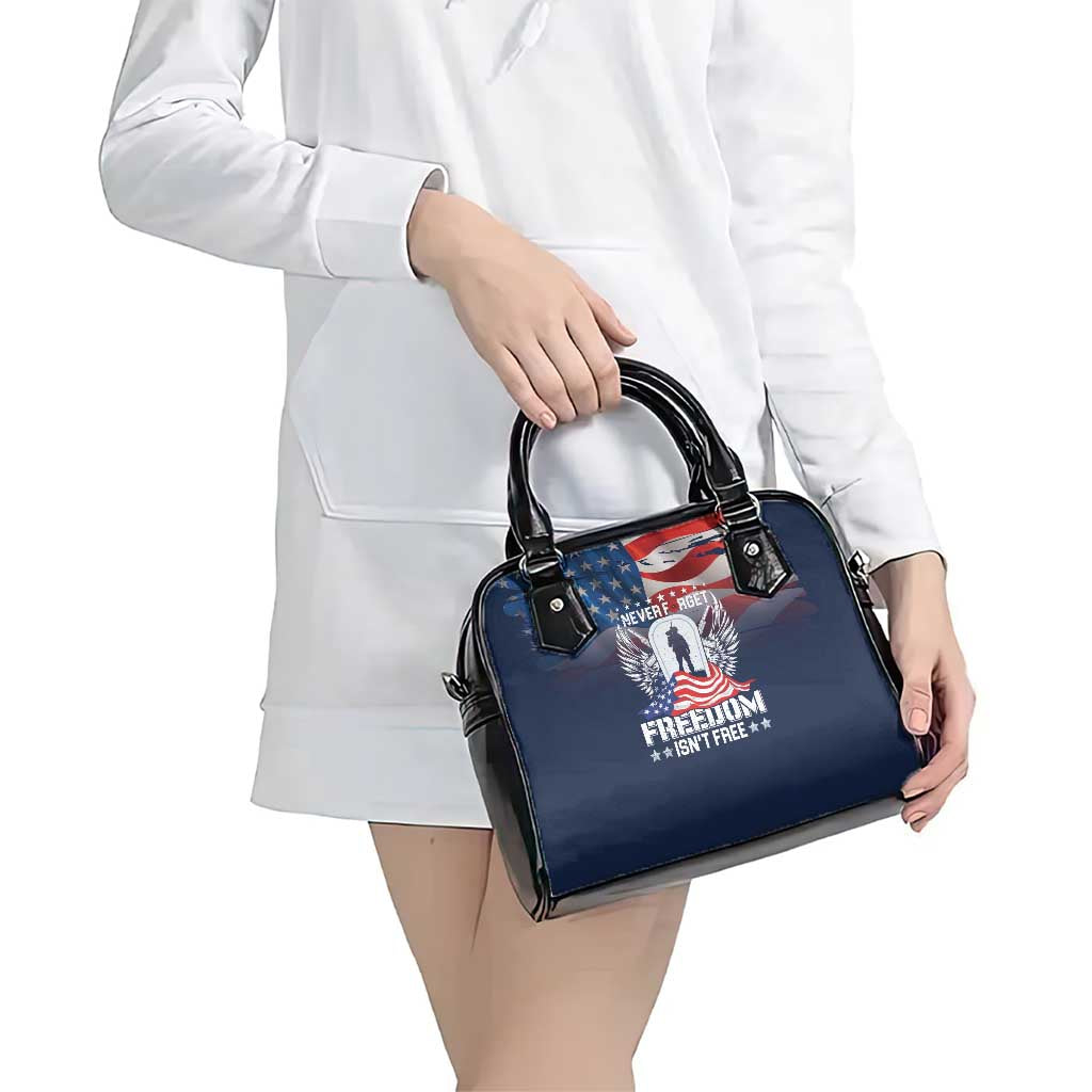 Never Forget Freedom American Memorial Day Shoulder Handbag
