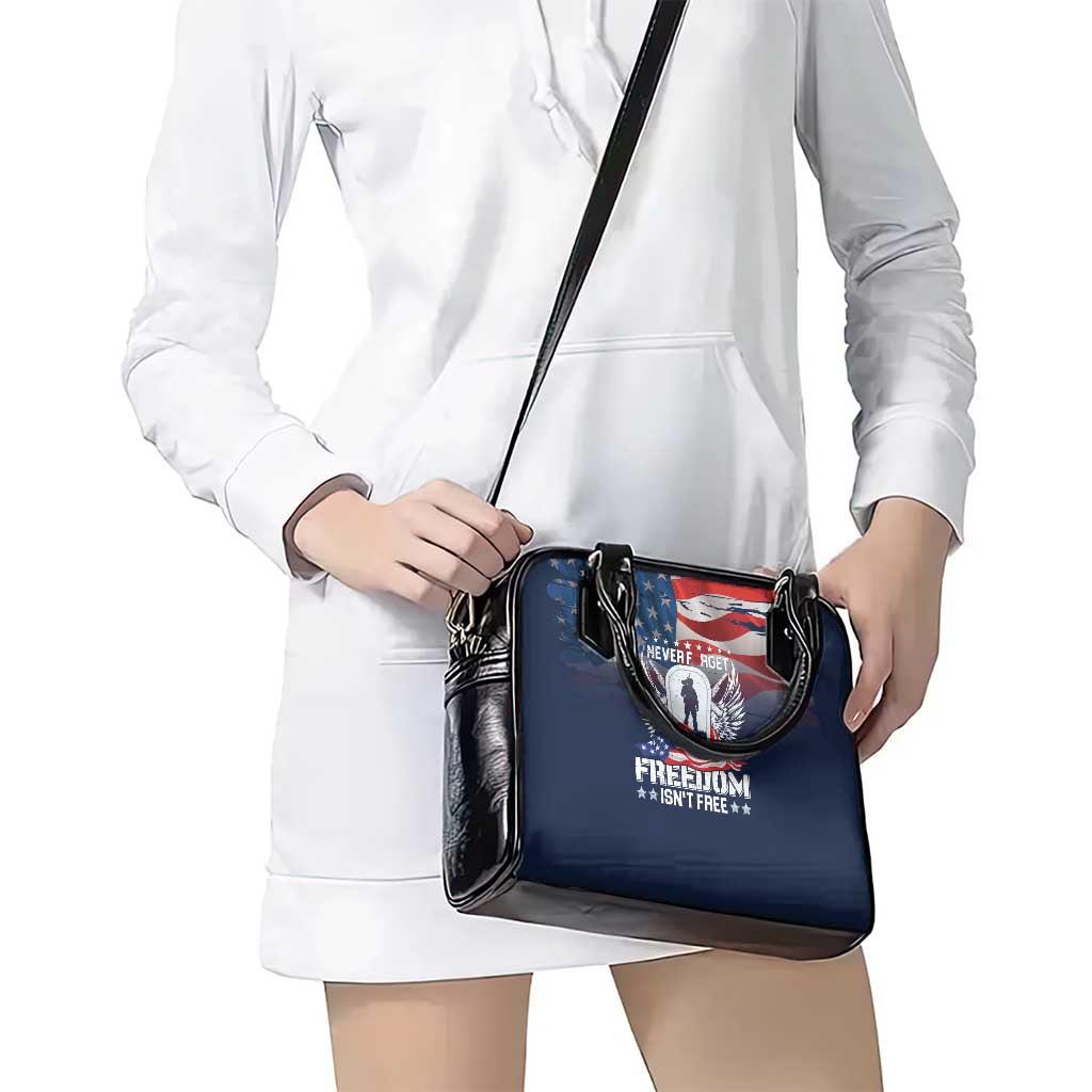 Never Forget Freedom American Memorial Day Shoulder Handbag