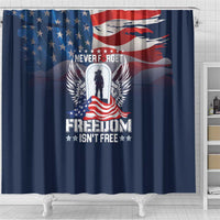 Never Forget Freedom American Memorial Day Shower Curtain