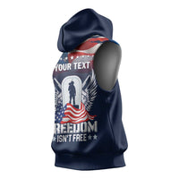 Never Forget Freedom American Memorial Day Personalized Sleeveless Hoodie