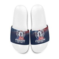 Never Forget Freedom American Memorial Day Slide Sandals