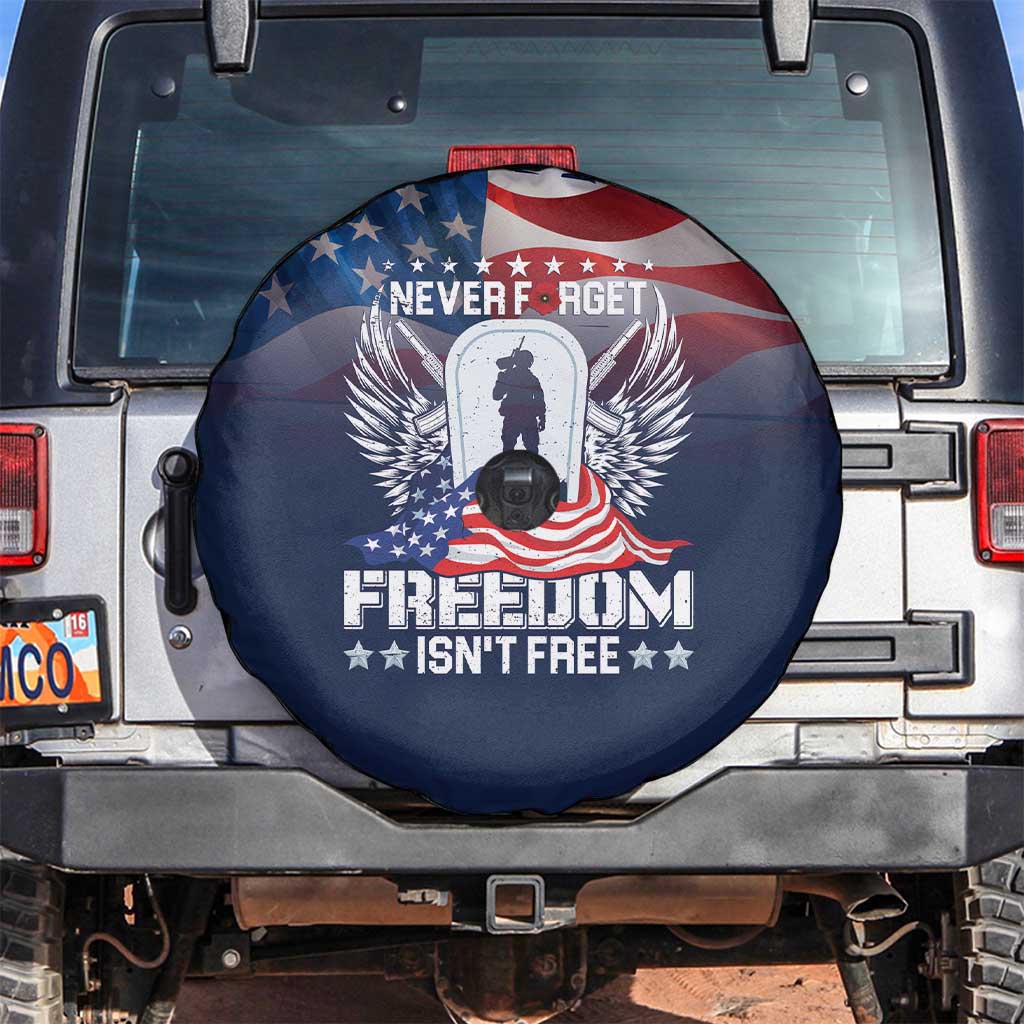 Never Forget Freedom American Memorial Day Spare Tire Cover