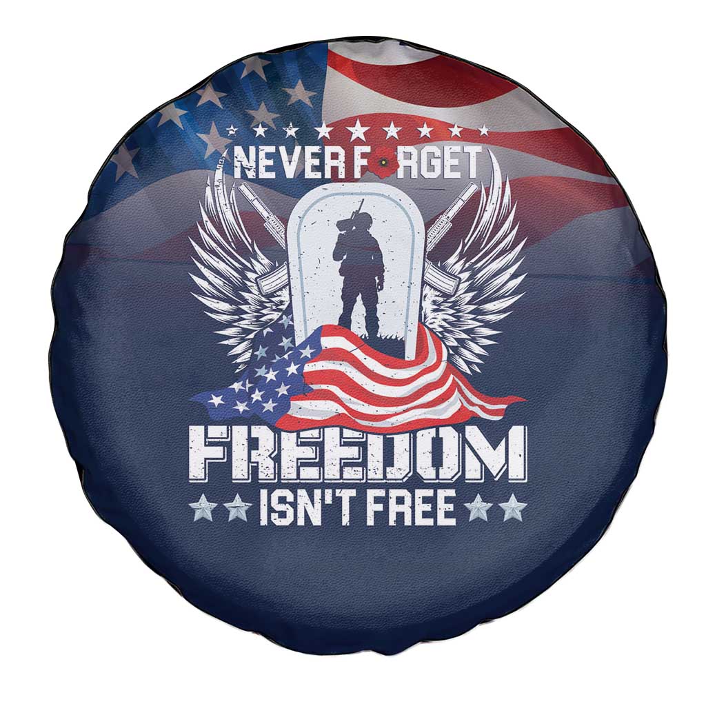 Never Forget Freedom American Memorial Day Spare Tire Cover