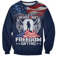 Never Forget Freedom American Memorial Day Personalized Sweatshirt