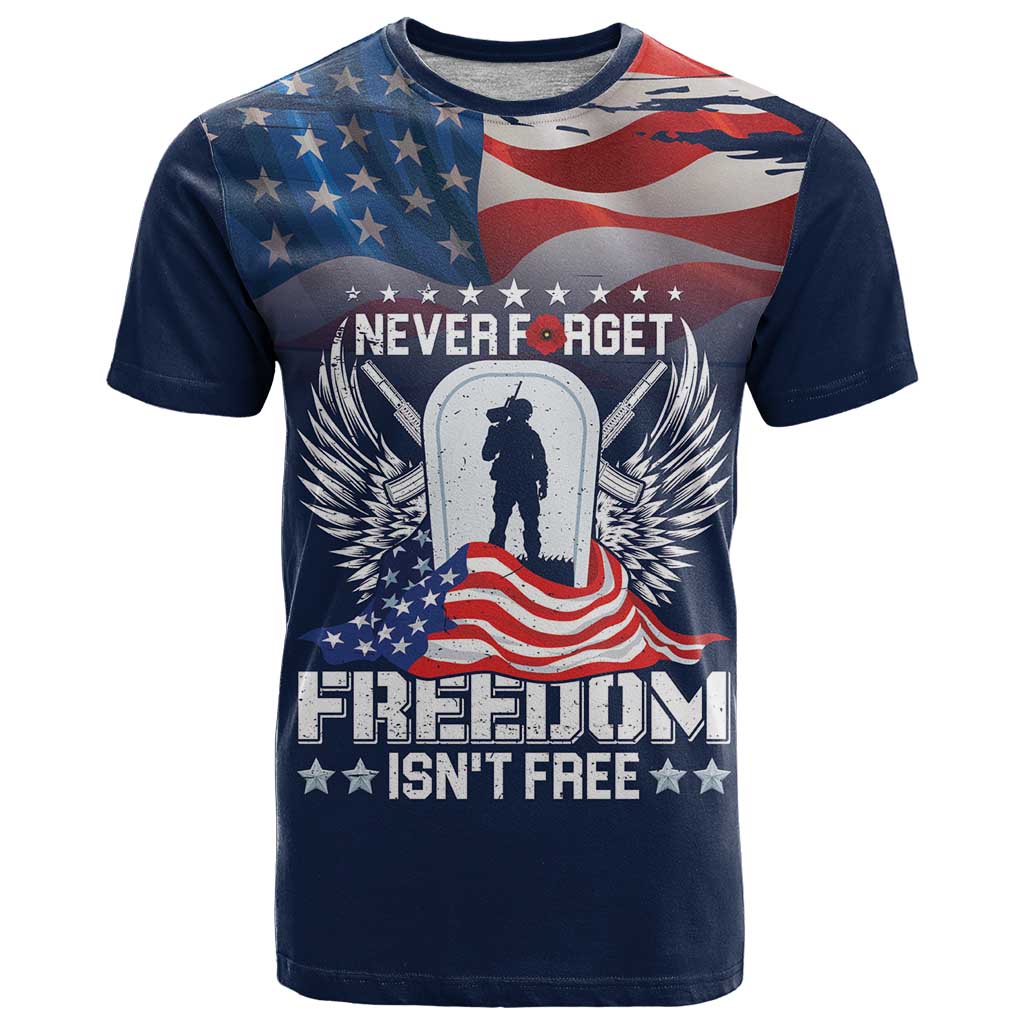 Never Forget Freedom American Memorial Day Personalized T Shirt