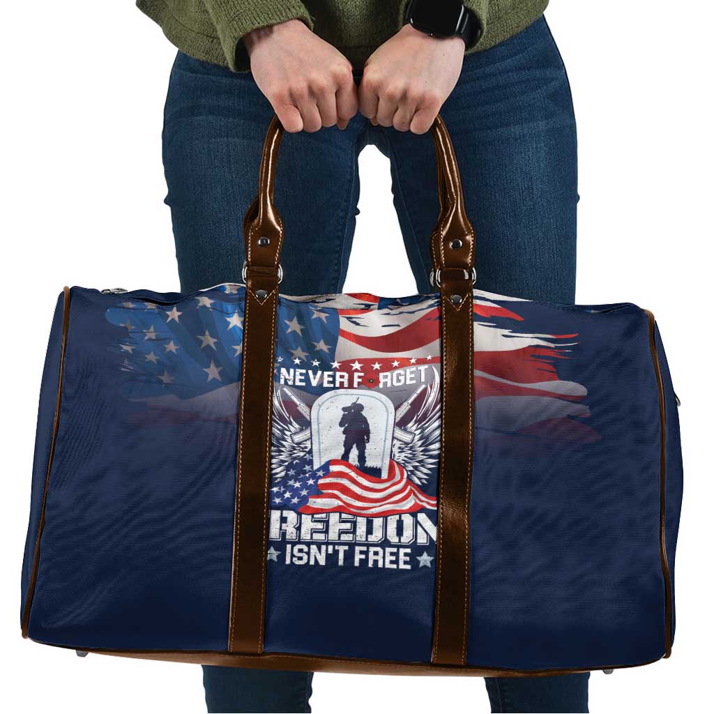 Never Forget Freedom American Memorial Day Travel Bag