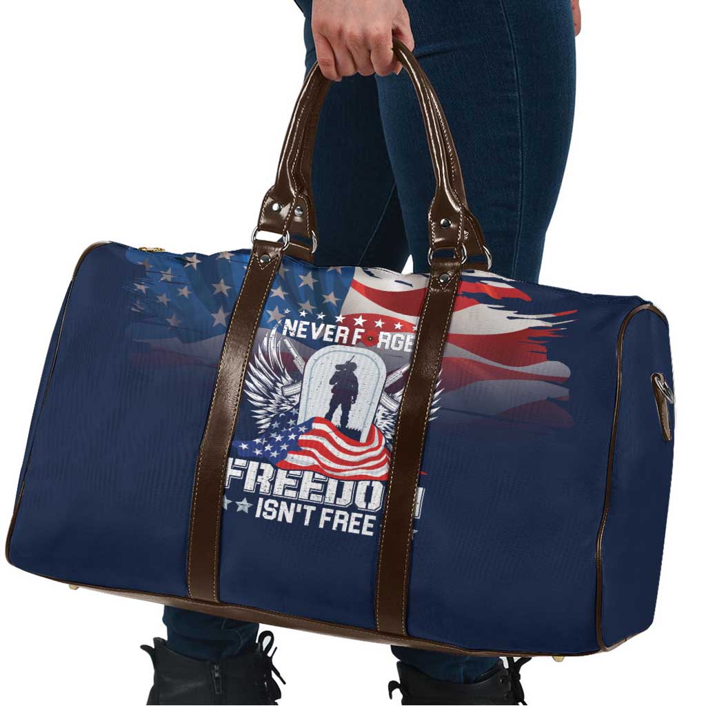 Never Forget Freedom American Memorial Day Travel Bag