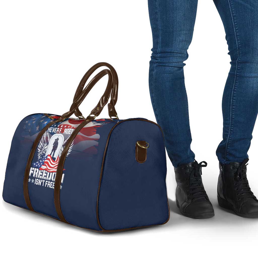 Never Forget Freedom American Memorial Day Travel Bag