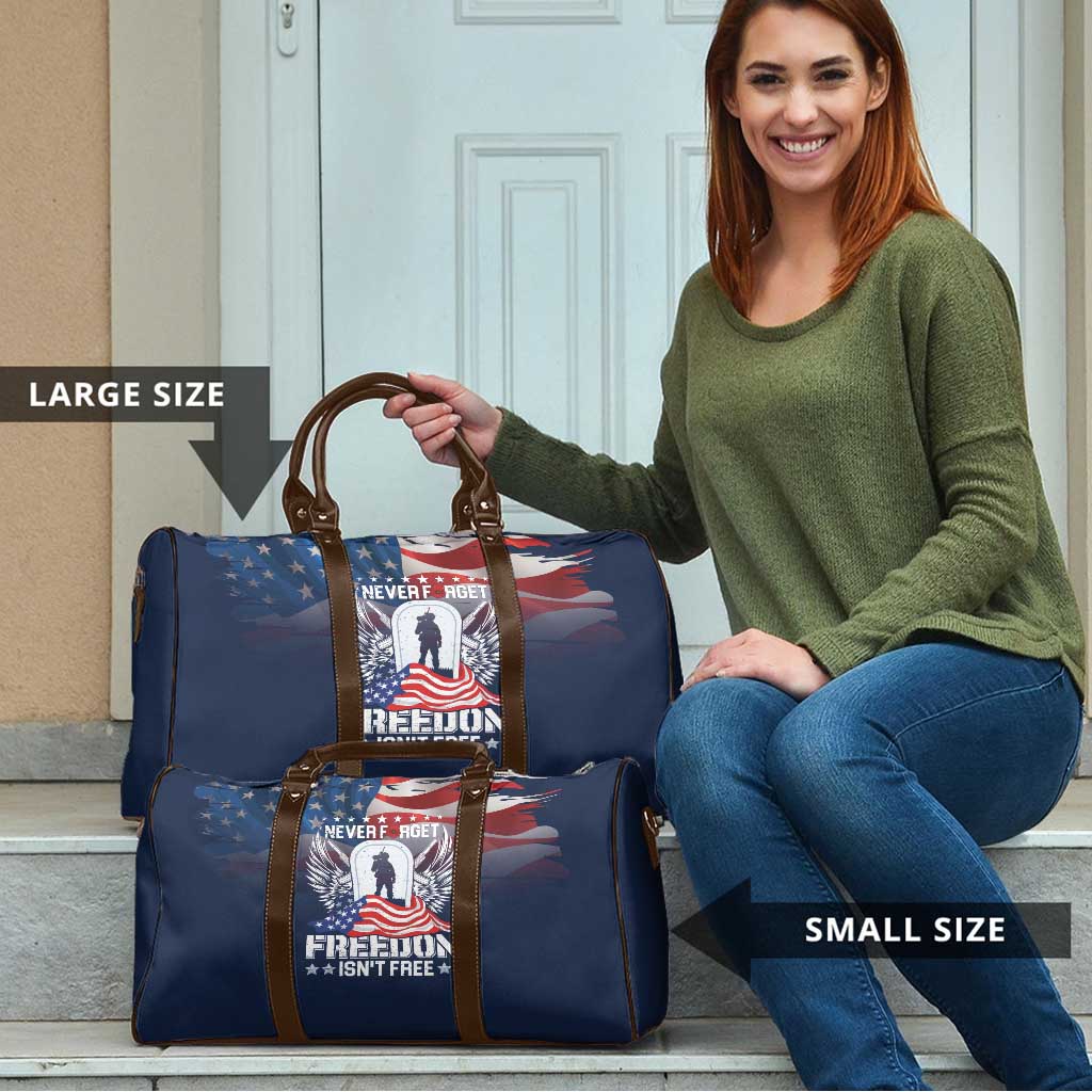 Never Forget Freedom American Memorial Day Travel Bag