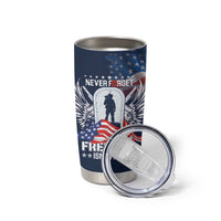 Never Forget Freedom American Memorial Day Personalized Tumbler Cup