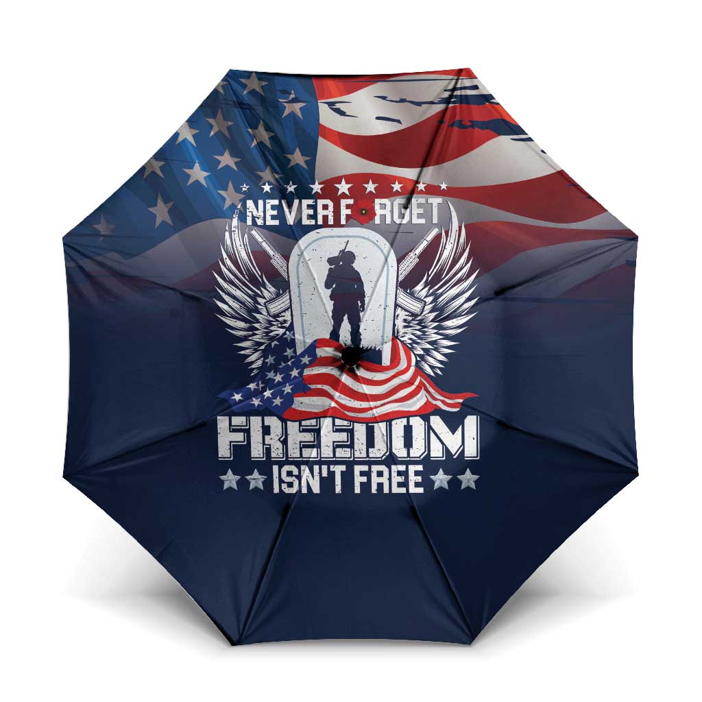 Never Forget Freedom American Memorial Day Umbrella