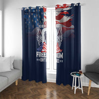 Never Forget Freedom American Memorial Day Window Curtain