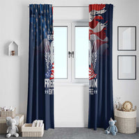 Never Forget Freedom American Memorial Day Window Curtain