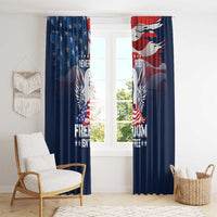 Never Forget Freedom American Memorial Day Window Curtain