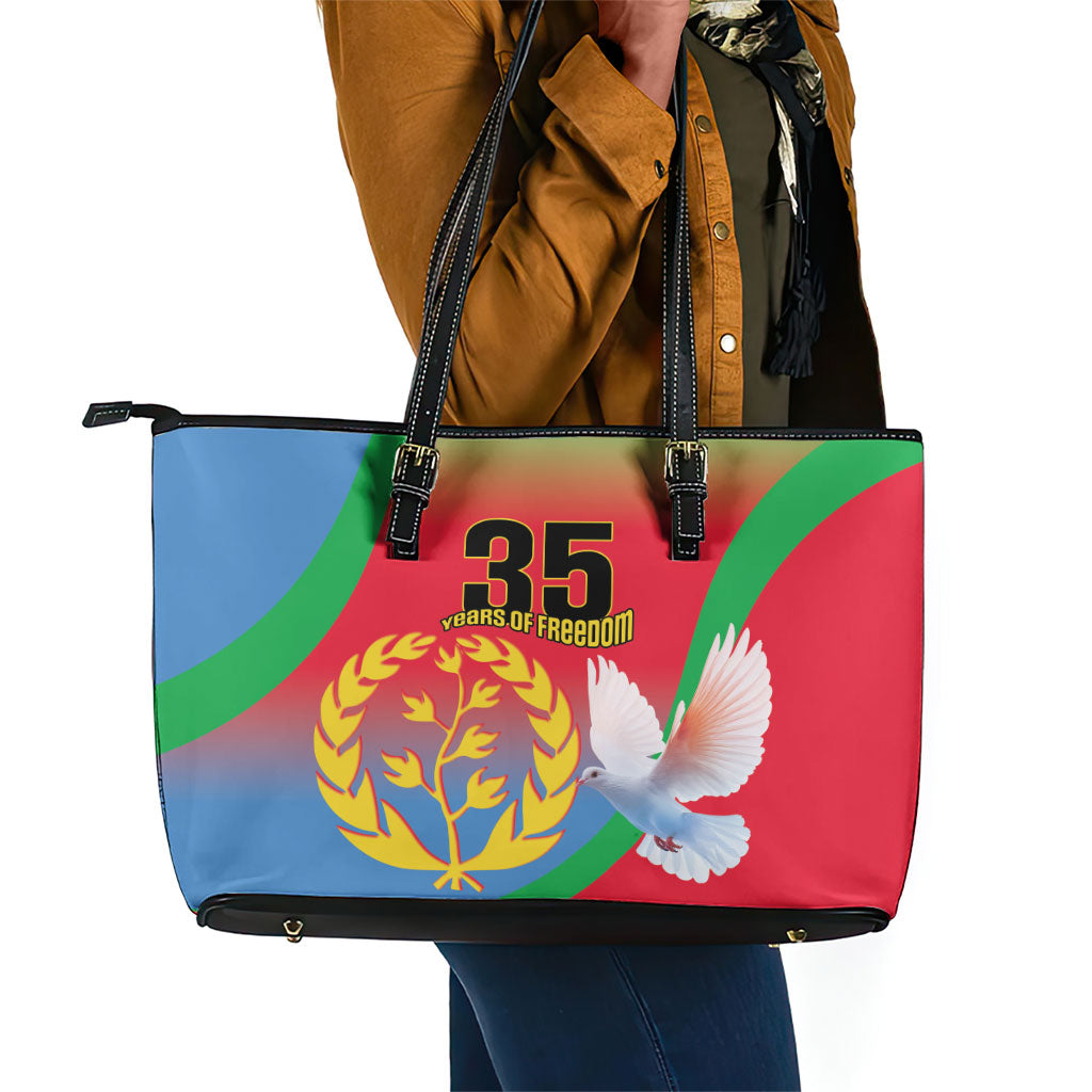 Eritrea 35th Anniversary Leather Tote Bag May 24 1991-2026 Proud To Be Eritrean