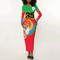 Eritrea 35th Anniversary Long Sleeve Bodycon Dress May 24 1991-2026 Proud To Be Eritrean