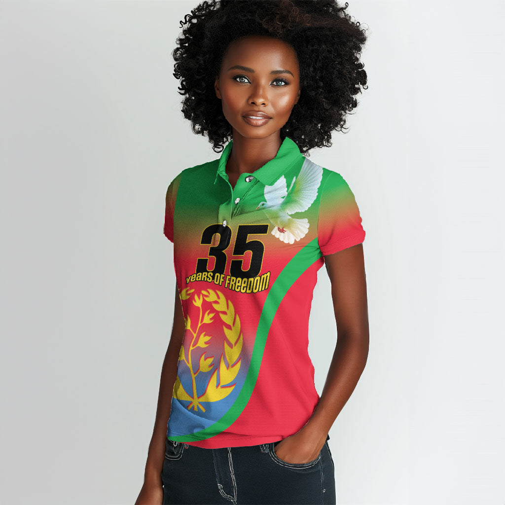 Eritrea 35th Anniversary Women Polo Shirt May 24 1991-2026 Proud To Be Eritrean