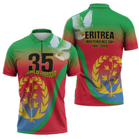 Eritrea 35th Anniversary Zipper Polo Shirt May 24 1991-2026 Proud To Be Eritrean