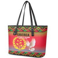 Eritrea 35 Years Of Independence Leather Tote Bag 1991-2026 Freedom Legacy Pride