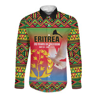 Eritrea 35 Years Of Independence Long Sleeve Button Shirt 1991-2026 Freedom Legacy Pride