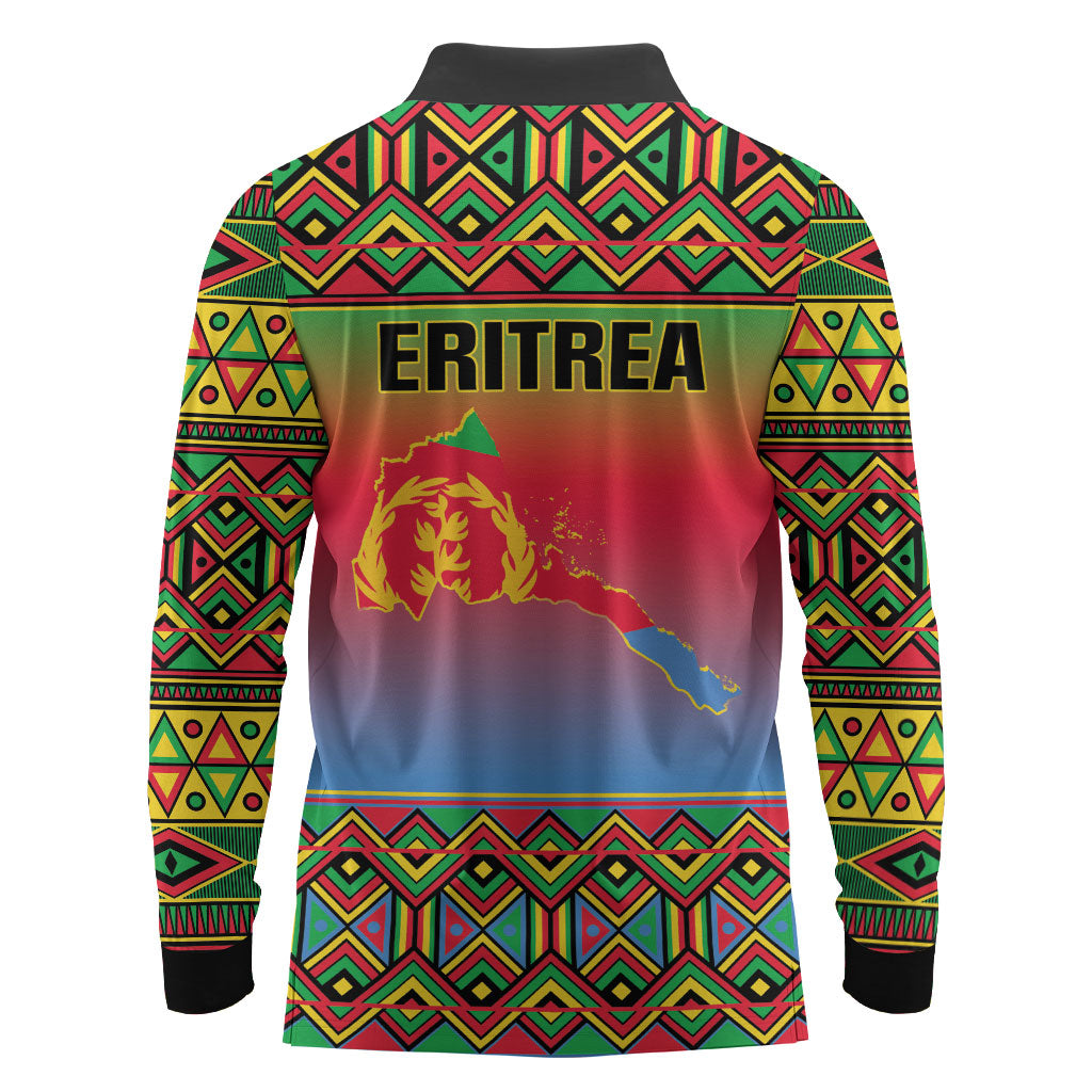 Eritrea 35 Years Of Independence Long Sleeve Polo Shirt 1991-2026 Freedom Legacy Pride
