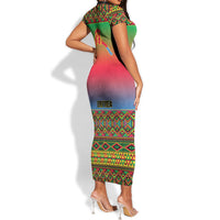 Eritrea 35 Years Of Independence Short Sleeve Bodycon Dress 1991-2026 Freedom Legacy Pride