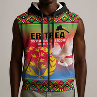 Eritrea 35 Years Of Independence Sleeveless Zip Hoodie 1991-2026 Freedom Legacy Pride