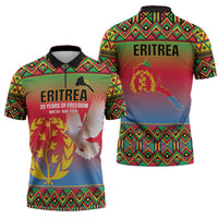 Eritrea 35 Years Of Independence Zipper Polo Shirt 1991-2026 Freedom Legacy Pride